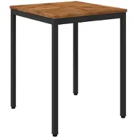 Syfax Gartentisch Natürlich und Schwarz 60 x 60,5 x 75 cm