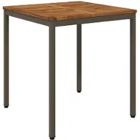 Syfax Gartentisch Natur und Kaffee 70 x 68,5 x 75 cm