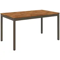 vidaXL Gartentisch Natur und Kaffee 141 x 80,5 x 75 cm