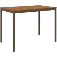vidaXL Gartenbar-Tisch Natur und Kaffee 147 x 88,5 x 105 cm