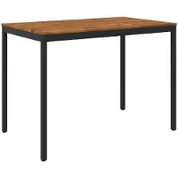 vidaXL Gartenbar-Tisch Natürlich und Schwarz 147 x 88,5 x 105 cm