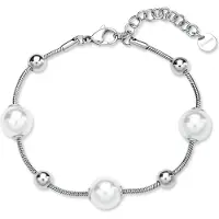 Brosway - Women Ìs steel bracelet with artificial pearls Perfect BPC56