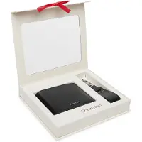 Calvin Klein Geschenkset Raised Billfold + Key Fob LV04D1367G Schwarz