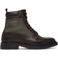 Tommy Hilfiger Schnürschuhe Corporate Casual Mix W Wpm Boot FM0FM05988 Dunkelbraun 45