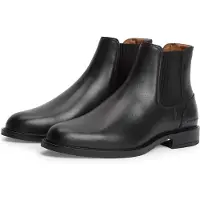 Tommy Hilfiger Chelseaboots "CORPORATE DRESSY LTH CHELSEA" Stiefelette, Businessboots mit Used Finish