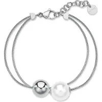 Brosway - Double steel bracelet with synthetic pearl Perfect BPC54