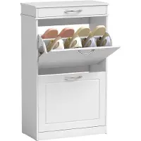 HOMCOM SCHUHSCHRANK MDF Weiß