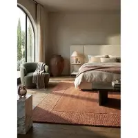 KADIMA DESIGN Wollteppich uni Orange 120 x 170 cm - MOLE