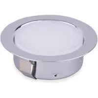 Kalb Material für Möbel kalb | LED Einbauspot Unterbauspot für Möbel, Metall-chrom mit ABS, 2W warmweiß