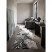 KADIMA DESIGN Läufer Kurzflor Grau 80x150 cm - OGLIO