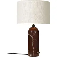 Gubi Tischlampe Gravity Small, dimmbar, rot, für Wohn- / Esszimmer, Stein, Design, Tischlampe