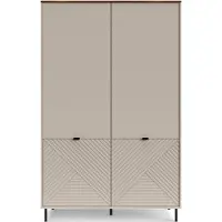 Mebelbos Kleiderschrank EVO 4-türig 123x194x55 cm Schlafzimmerschrank Kaschmir/Eiche