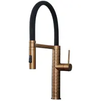 EsseBagno Architekturbad-Waschbecken mit ausziehbarer Duschbrause, gebürstetes Kupfer, Marke:
