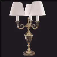 Casa Padrino Luxus Barock Tischleuchte Bronze / Weiß H. 60 cm - Prunkvolle Barock Schreibtischleuchte - Barock Leuchten