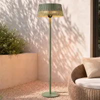 LUCANDE Stand-Heizstrahler Pyravo, grün, 200 cm, Alu, IP44 Pyravo, grün, Aluminium, Modern