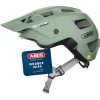 ABUS MTB-Helm MoDrop MIPS - robuster Fahrradhelm mit Aufprallschutz für Mountainbiker - individuelle Passform - Unisex - Grün, S