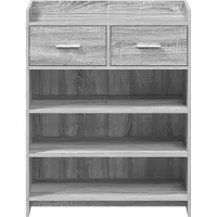 vidaXL Schuhschrank Grau Sonoma 73,5 x 36 x 92 cm Holzwerkstoff