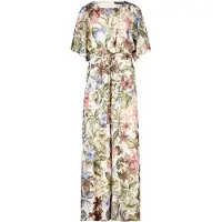 Vera Mont Jumpsuit "Jumpsuit mit Bindegürtel", Damen, Gr. 44, EURO, bunt (grün, cream), Obermaterial: 100% Polyester PES., Overalls Jumpsuit