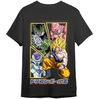 Namco Bandai Games Toei Animation Dragon Ball Z Villains & Goku Kurzarm-t-shirt Schwarz L Schwarz L