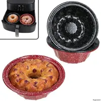 MamboCat 4er Set Cuci Mini Gugelhupf Backform Ø12,3cm runde Airfryer Backofen Kuchen