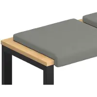 vidaXL Bankkissen 4 stk. Strukturiertes Samt Dunkelgrau Tiefe 35 cm