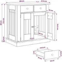 vidaXL Hundekäfigmöbel Altholz 80 x 47,5 x 80 cm Holzwerkstoff
