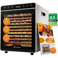 Sommertal Dörrautomat Silence 800 | 12 Edelstahl-Einschübe, 800 Watt, 30–85°C, 24h Timer