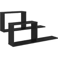 vidaXL Schweberegale 2 stk. Schwarze Eiche 80 x 15 x 30 cm
