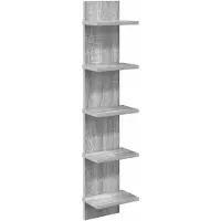 vidaXL Wandregal Sonoma-Grau 22 x 15 x 100 cm Holzwerkstoff