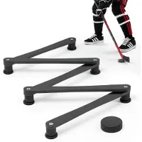 Vevor Hockey-Trainingsgerät mit 5 Segmenten Verstellbarer Schlägertrainer, Tragbare Stickhandling-Trainingshilfe für Eis und Trockenboden zur Verbesserung von Puckkontrolle, Reaktion und Koordination