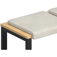 vidaXL Bankkissen 2 stk. Samt Creme Tiefe 35 cm