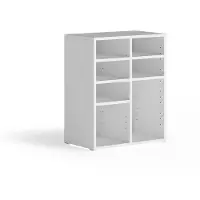 Vicco Schuhschrank Lysander, Weiss, 53 x 65.5 cm mit 7 offenen Fächern