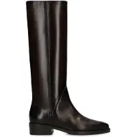 Manfield Dunkelbraune Lederstiefel | Größe 38