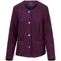 Goldner Festlicher Blazer in Bouclé-Optik in beere | Gr.: 40