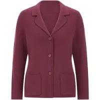 Goldner Milano-Ripp-Blazer mit Reverskragen in bordeaux | Gr.: 46