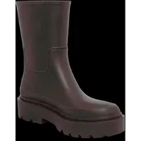 Calvin Klein Gummistiefel "RAINBOOT RUBBER", Damen, Gr. 36, Textil, braun (fudge), Synthetik, unifarben, Basic, Schuhe Gummistiefel, Regenstiefel, Regenboots mit Plateausohle und Logoschriftzug