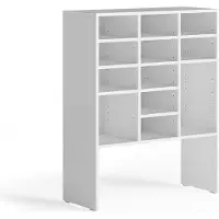 Vicco Schuhschrank Hermia, Weiss, 78.6 x 99 cm mit 12 offenen Fächern