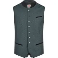 Spieth & Wensky Trachtenweste "Kahn", Herren, Gr. 56, grün, Obermaterial: 58% Polyester PES. 42% Baumwolle CO., uni, regular fit, Westen Trachtenweste, mit klassischer Knopfleiste
