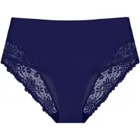 Triumph Slip "Ladyform Soft T Maxi", Damen, Gr. 38, Microtouch, admiral, Microtouch, Obermaterial: 55% Polyamid, 34% Polyester, 11% Elasthan, Unterhosen Slip, mit Spitzendetails