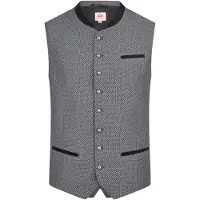 Spieth & Wensky Trachtenweste "Kairo", Herren, Gr. 50, schwarz, Obermaterial: 50% Polyester PES. 50% Baumwolle CO., uni, regular fit, Westen Trachtenweste, mit klassischer Knopfleiste