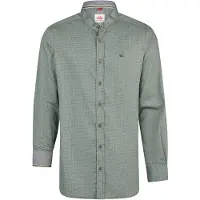 Spieth & Wensky Trachtenhemd "Hemd Krugdorf", Herren, Gr. 43/44, N-Gr, grün (d,grün), Obermaterial: 100% Baumwolle CO., uni, slim fit, Hemden Trachtenhemd, mit Slim-Fit Passform