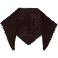 Object Flauschiger Dreiecks Schal Braun ONE SIZE