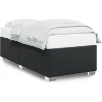 vidaXL Bettgestell Schwarz 90x190 cm Kunstleder