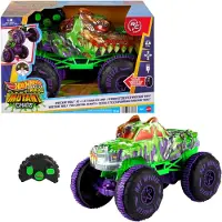 Hot Wheels Monster Trucks Ferngesteuerter Mutant Chaos Wreckin‘ Wolf, Spielzeug mit batteriebetriebener Fernbedienung, Monstertruck, 4 Jahr(e)