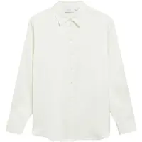 Comma Langarmbluse , Damen, Gr. 36, weiß, Web, Obermaterial: 53% Viskose, 47% Polyester, unifarben, normal hüftbedeckend, Rundhals, Blusen Langarmbluse, mit Viskose / leicht schimmernd