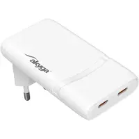 Akyga USB Ladegerät 65 W USB-C Weiß, Drinnen, AC, Weiß