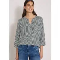 Cecil Shirtbluse mit geschlitztem Rundhalsausschnitt