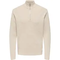 Only & Sons Herren Pullover ONSTING REG HALF ZIP KNIT Regular Fit 22036613 Gardenia S