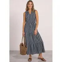 Street One Maxikleid Ohne Taschen mit Streifen