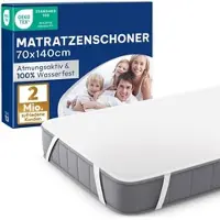 Blumtal 2er Set Matratzenschoner Terry 140x190 cm Matratzenauflage aus 80% Baumwolle Waschbar bis 95 °C